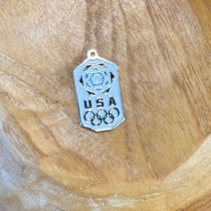 USA Olympics Pin Charm‎ Aminco Enamel Sports Souvenir Collectible Jewelry